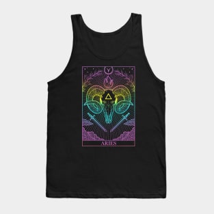 Zodiac sign tarot card Aries Tank Top